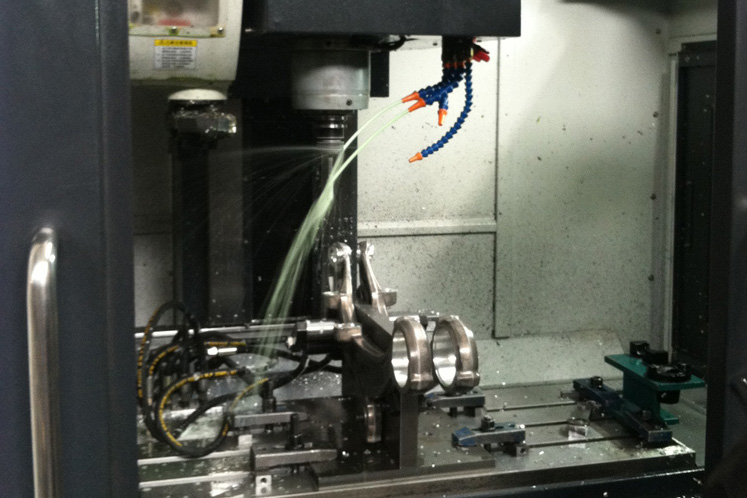 Ball joint CNC machining in factory workshop